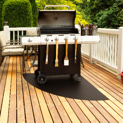 Bodenschutzmatte für Grill in Viertelkreisform 100x100 cm