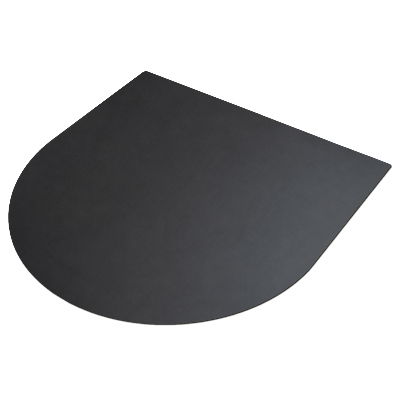 Bodenschutzmatte für Grill in Semiovalform 80x90 cm