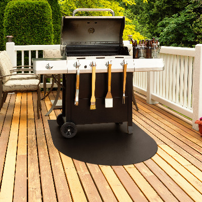 Bodenschutzmatte für Grill in Semiovalform 80x90 cm