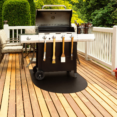Feuerfeste Grillunterlage in Semioval 80x70 cm