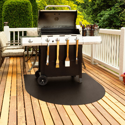 Halbovale Grill Bodenschutzmatte 100x100 cm