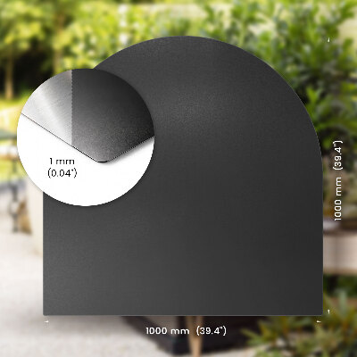 Halbovale Grill Bodenschutzmatte 100x100 cm