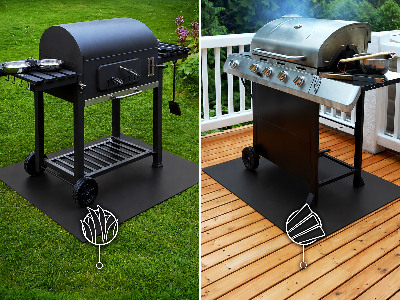 Feuerfeste Grillunterlage in Rechteckform 100x70 cm