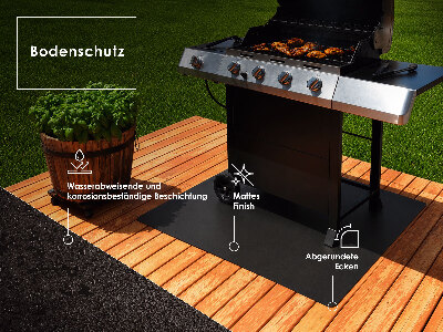 Grill-Bodenschutzmatte rechteckig 100x80 cm