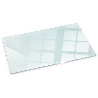Glasplatte für Kamin transparent