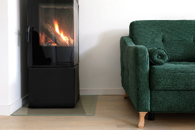 Glasplatte für Kamin transparent