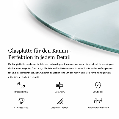 Glasplatte für Öfen transparent