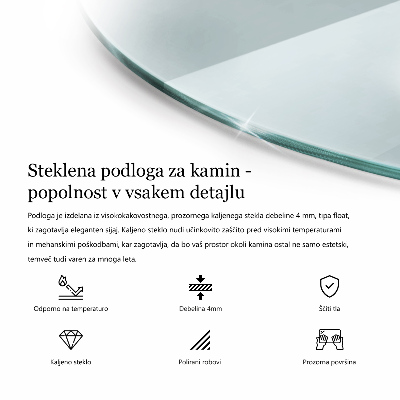 Kamin Glasplatte transparent