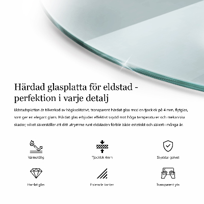 Kamin Glasplatte transparent