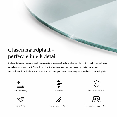 Kamin Glasplatte transparent