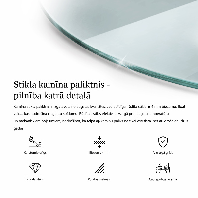 Kamin Glasplatte transparent