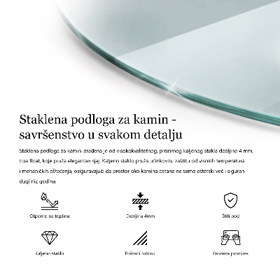 Kamin Glasplatte transparent