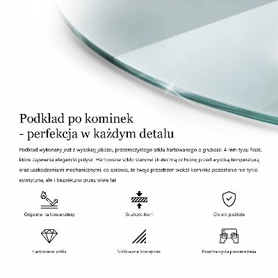Kamin Glasplatte transparent