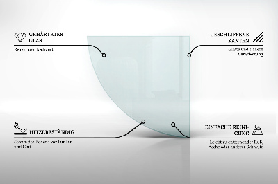 Kamin Glasplatte transparent