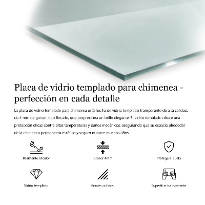 Sechseckiges Glasplatte für Kamin transparentes