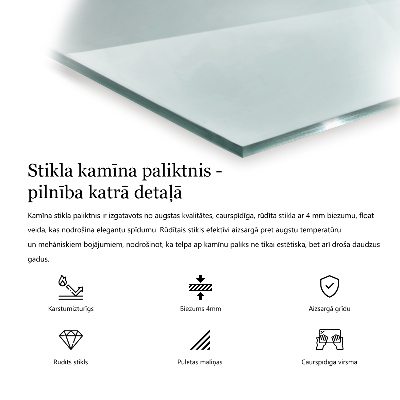 Sechseckiges Glasplatte für Kamin transparentes