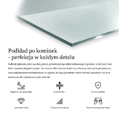 Sechseckiges Glasplatte für Kamin transparentes