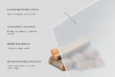 Halbovale Kamin-Glasplatte halbtransparent
