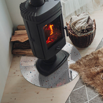 Runde Kamin Glasplatte Muster mit kleinen Formen