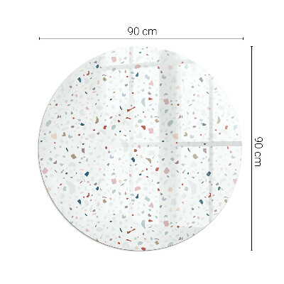 Runde Kamin Glasplatte Muster mit kleinen Formen
