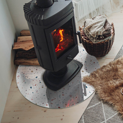Runde Kamin Glasplatte Muster mit kleinen Formen