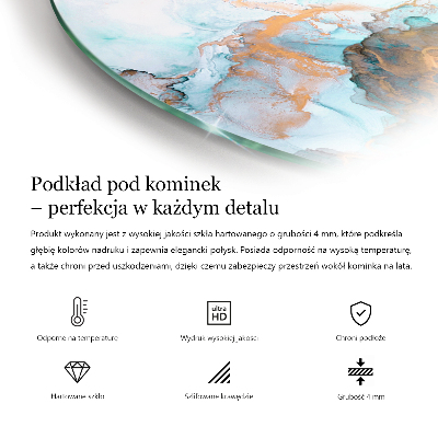 Runde Kamin Glasplatte Abstrakte Hintergrundtextur