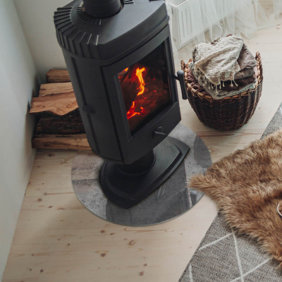 Runde Kamin Glasplatte Abstrakte Hintergrundtextur