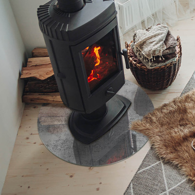 Runde Kamin Glasplatte Abstrakte Hintergrundtextur