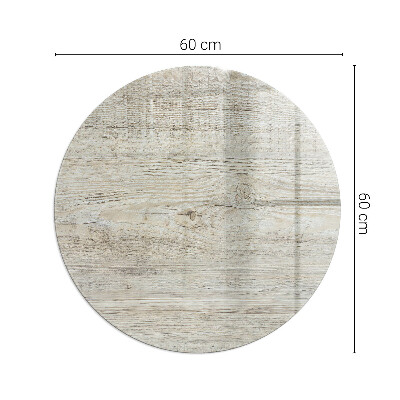 Runde Kamin Glasplatte Helle Holzstruktur