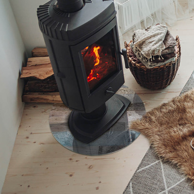 Runde Kamin Glasplatte Bretter in verschiedenen Farbtönen