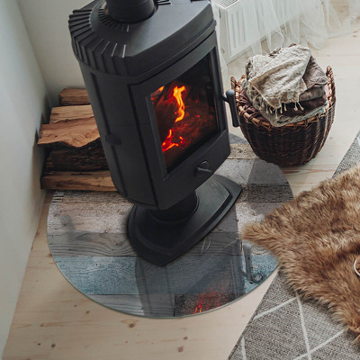 Runde Kamin Glasplatte Bretter in verschiedenen Farbtönen