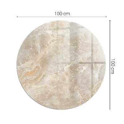 Runde Kamin Glasplatte Natursteinmuster