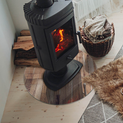 Glasplatte für Öfen Holzbrett im Layout