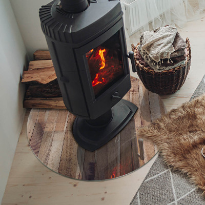 Glasplatte für Öfen Holzbrett im Layout