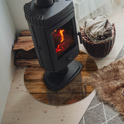 Glasplatte für Öfen Holzbrett mit Maserung