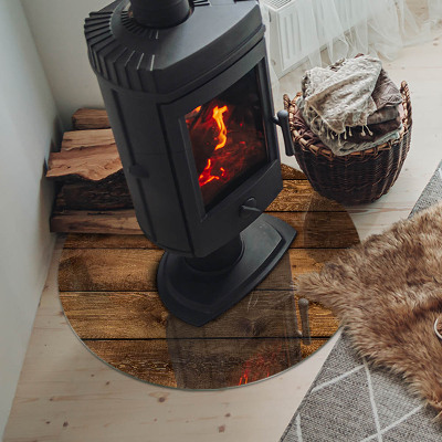Glasplatte für Öfen Holzbrett mit Maserung