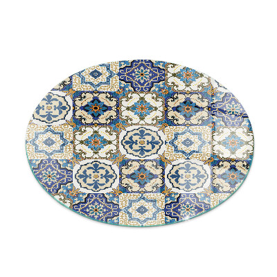 Glasplatte für Öfen Mosaikmuster mit Blumen