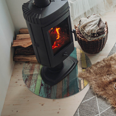 Runde Kamin Glasplatte Bretter in verschiedenen Farbtönen