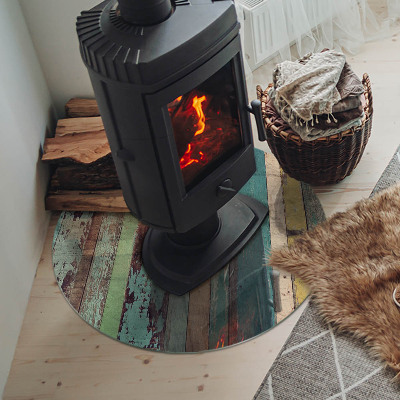 Runde Kamin Glasplatte Bretter in verschiedenen Farbtönen