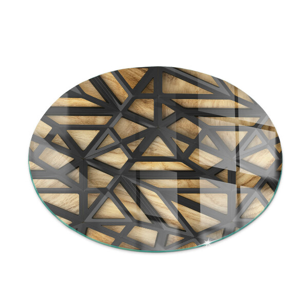 Glasplatte für Öfen Geometrie mit Holz