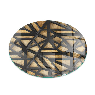 Glasplatte für Öfen Geometrie mit Holz