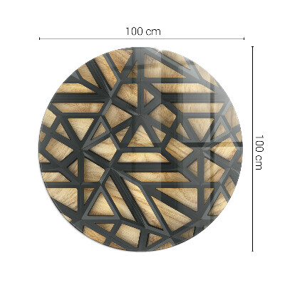 Glasplatte für Öfen Geometrie mit Holz