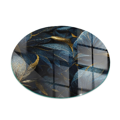 Glasplatte für Öfen Elegante Blätter in Textur