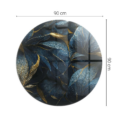 Glasplatte für Öfen Elegante Blätter in Textur