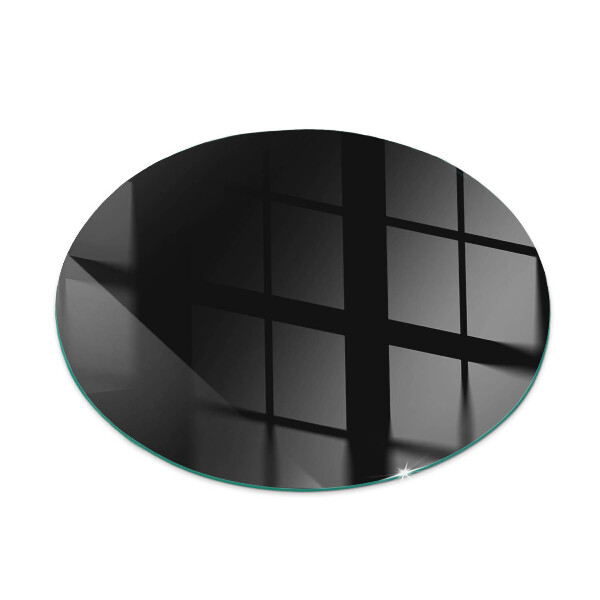 Runde Kamin Glasplatte Farbe Dunkles Graphit
