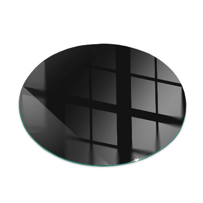 Runde Kamin Glasplatte Farbe Dunkles Graphit