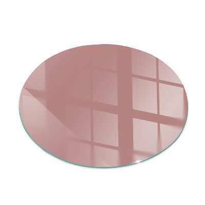 Runde Kamin Glasplatte Farbe Rosa