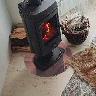 Runde Kamin Glasplatte Farbe Rosa