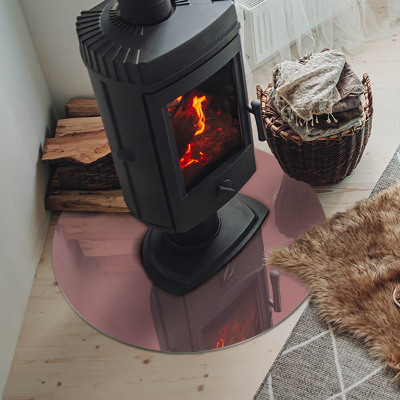 Runde Kamin Glasplatte Farbe Rosa