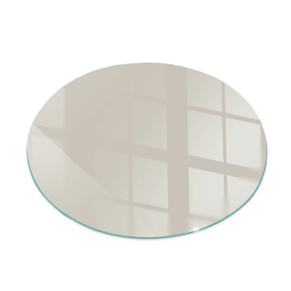 Runde Kamin Glasplatte Farbe Hellcreme